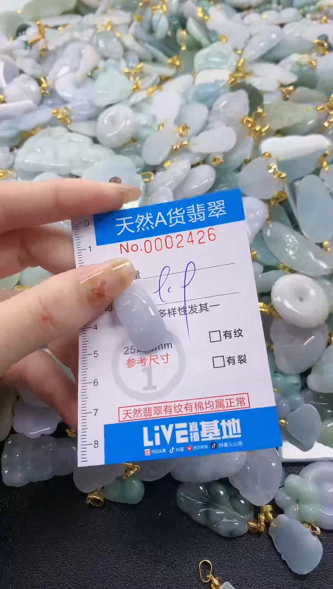 颈饰未镶嵌翡翠净货挂件-2426