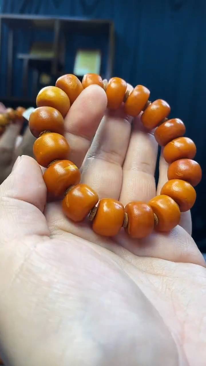 手串琥珀未镶嵌蜜蜡老型手串