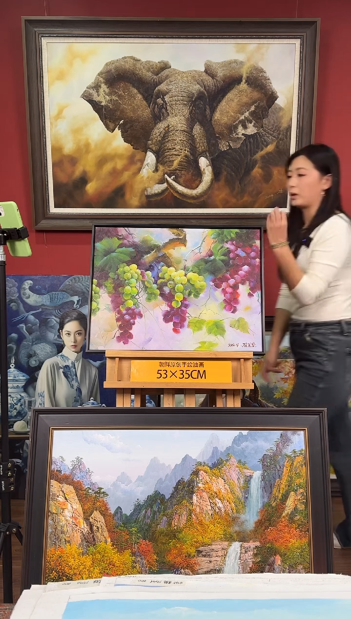油画【110号】约53*35cm丨朝鲜原创纯手绘孤品油画丨顺丰包邮 