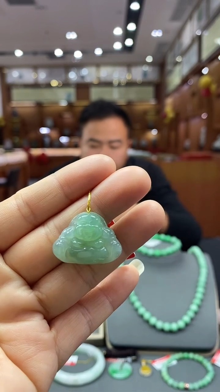 颈饰未镶嵌翡翠佛公 96号