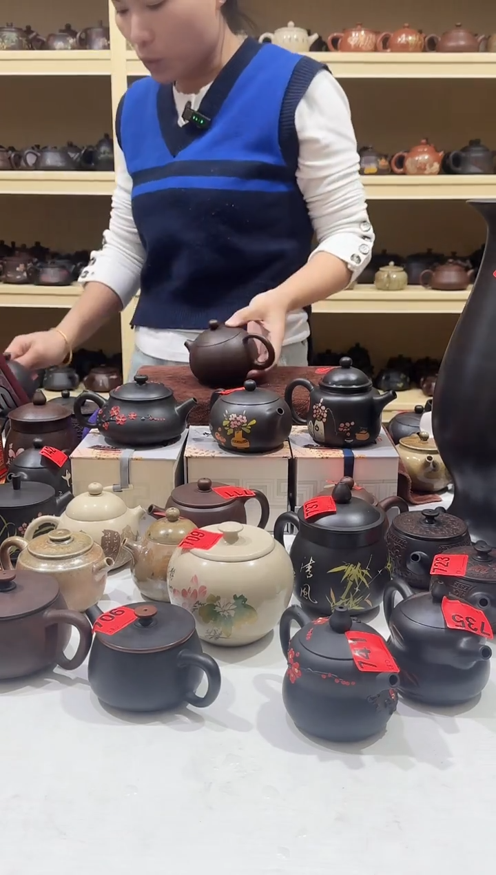 壶瑕疵壶无礼盒  菩提纹西施  745