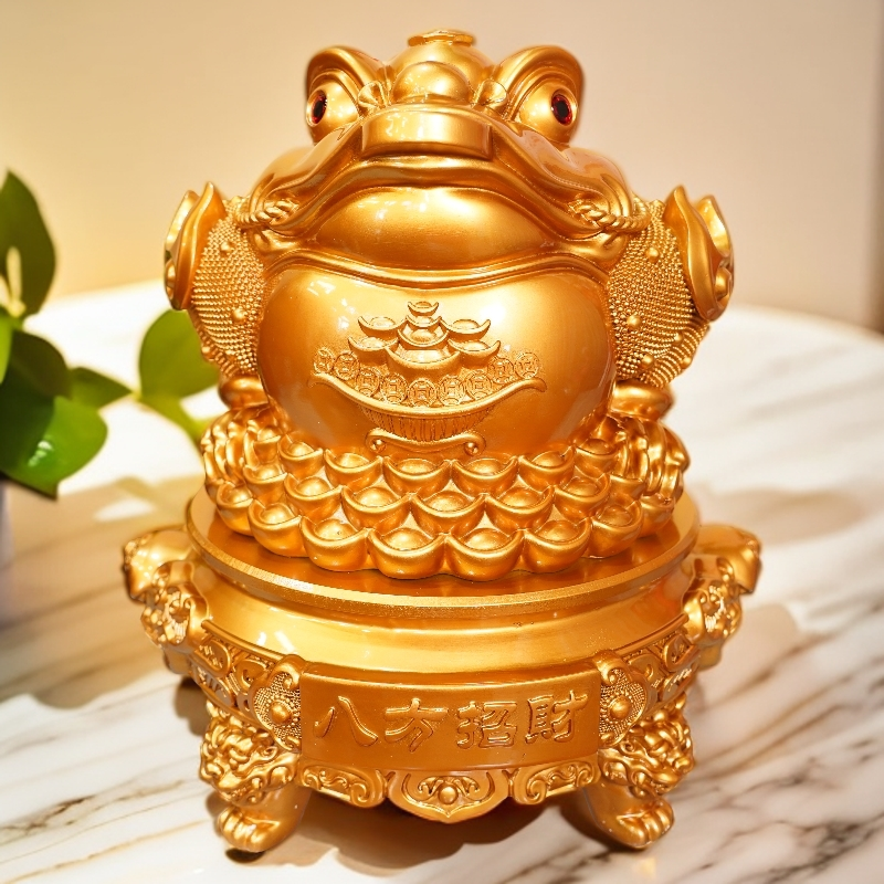 （八方招财）金蟾办公室玄关开业乔迁送礼开业摆件中式YM（25*28cm）