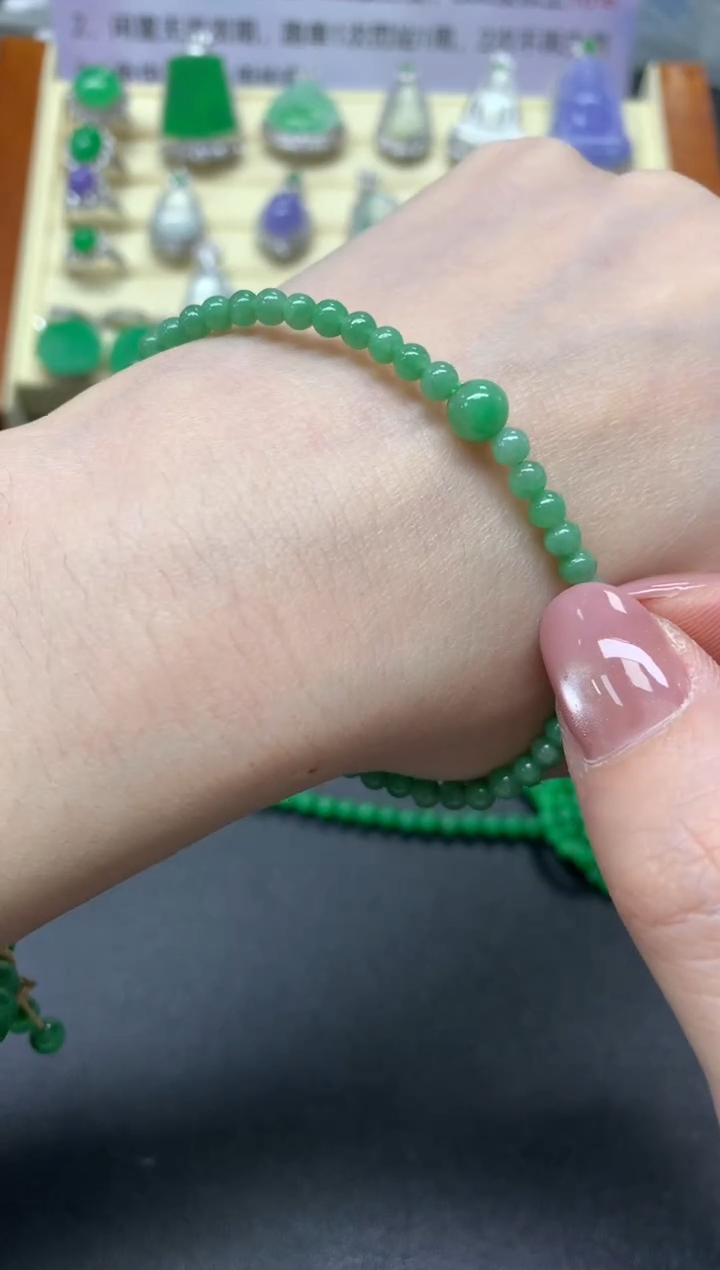 未镶嵌翡翠手串手串|600+60