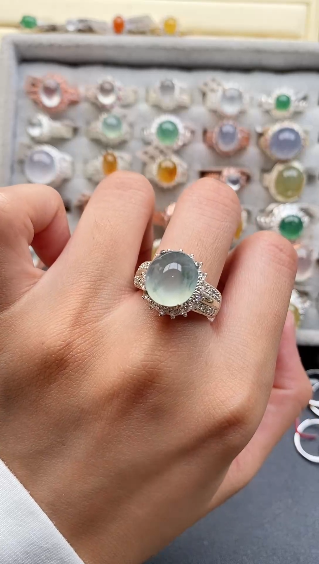 未镶嵌戒指翡翠44444+8