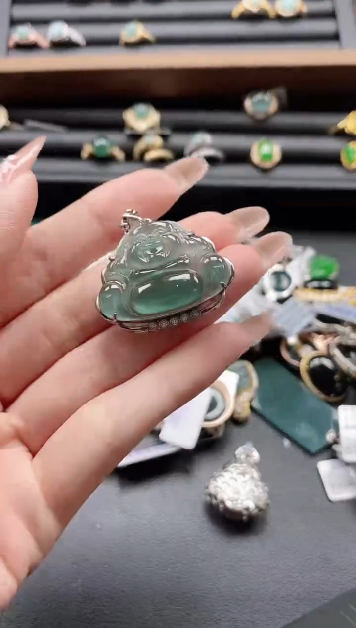 【闪购商品】翡翠戒指银S925镶嵌51511