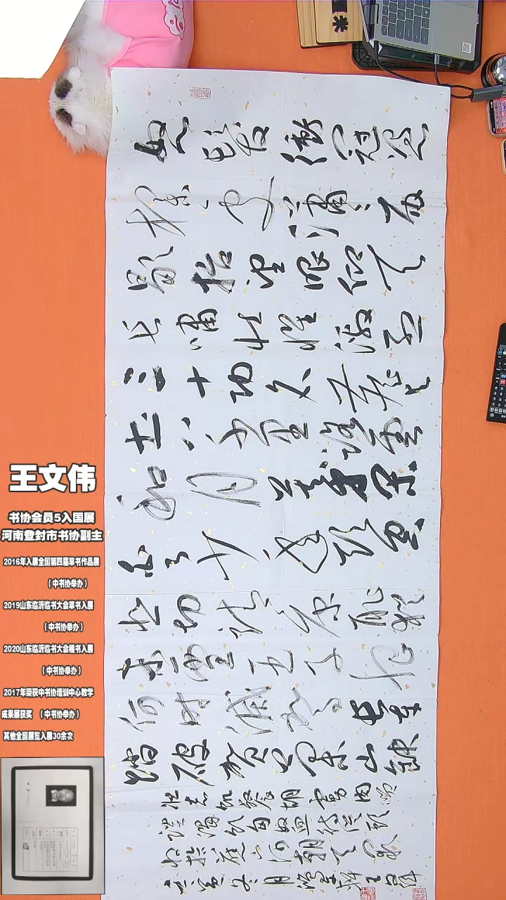 【闪购商品】书法书法王文伟老师纯手写精品180*70
