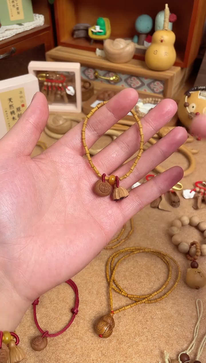 竹节手串一物一拍单圈好运连连加黄跑环