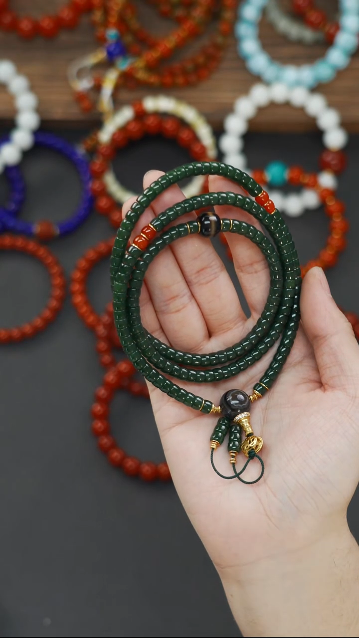 颈饰未镶嵌和田玉（碧玉）门**饼梵阁精品文玩回血