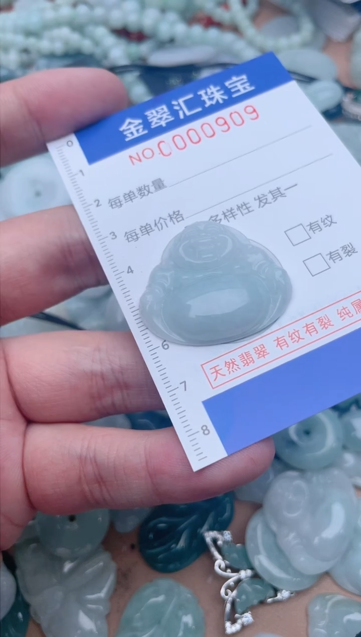 翡翠未镶嵌颈饰909