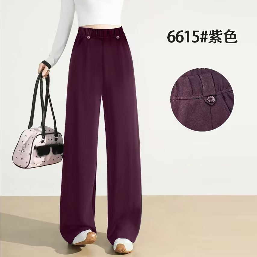 6615 女士秋冬季加绒直筒裤-LJ