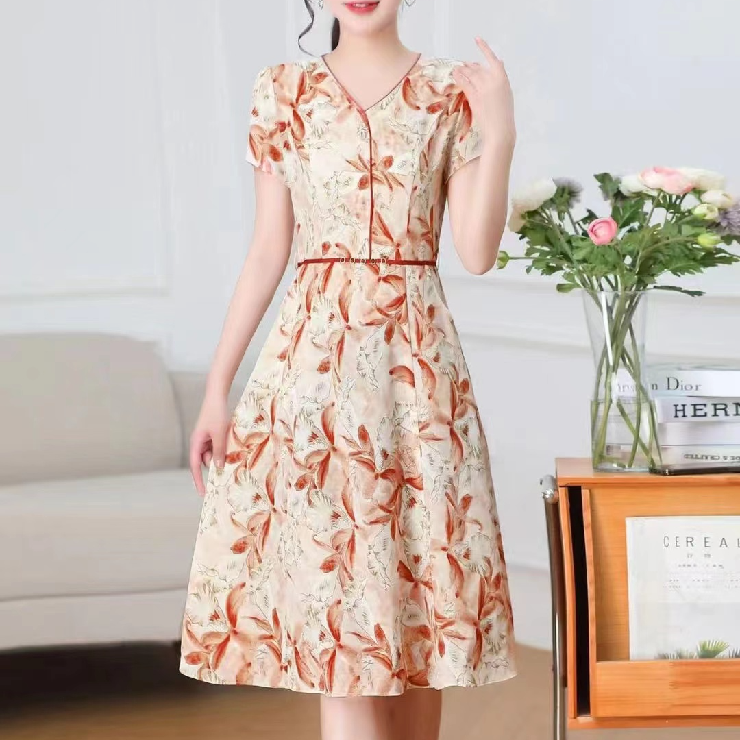 【撤柜样品】X449休闲气质百搭连衣裙女