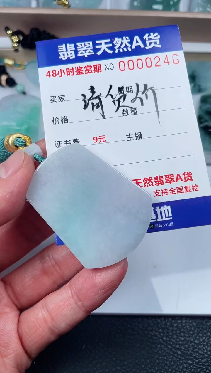 【闪购商品】翡翠颈饰未镶嵌无事牌