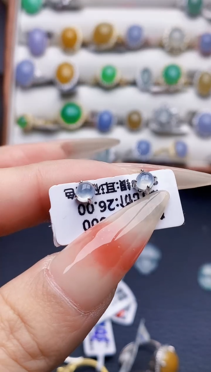 银S925镶嵌戒指翡翠3903