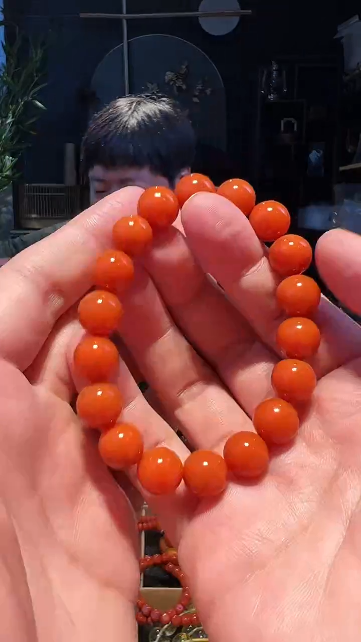 【闪购商品】南红玛瑙手串未镶嵌11+精圆柿子黄