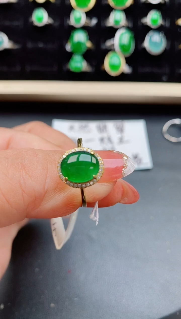 【闪购商品】翡翠戒指银S925镶嵌12121