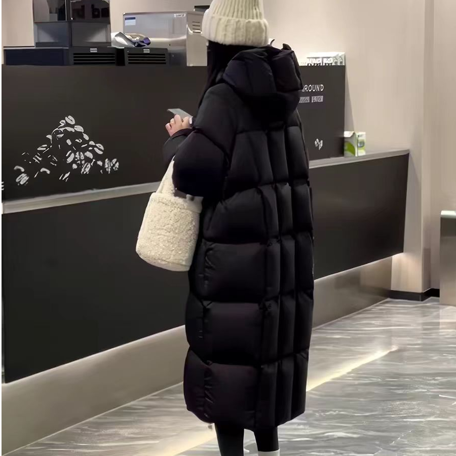 新升级零压感泡芙新国标鸭绒大被子百搭长款羽绒服冬加厚8885