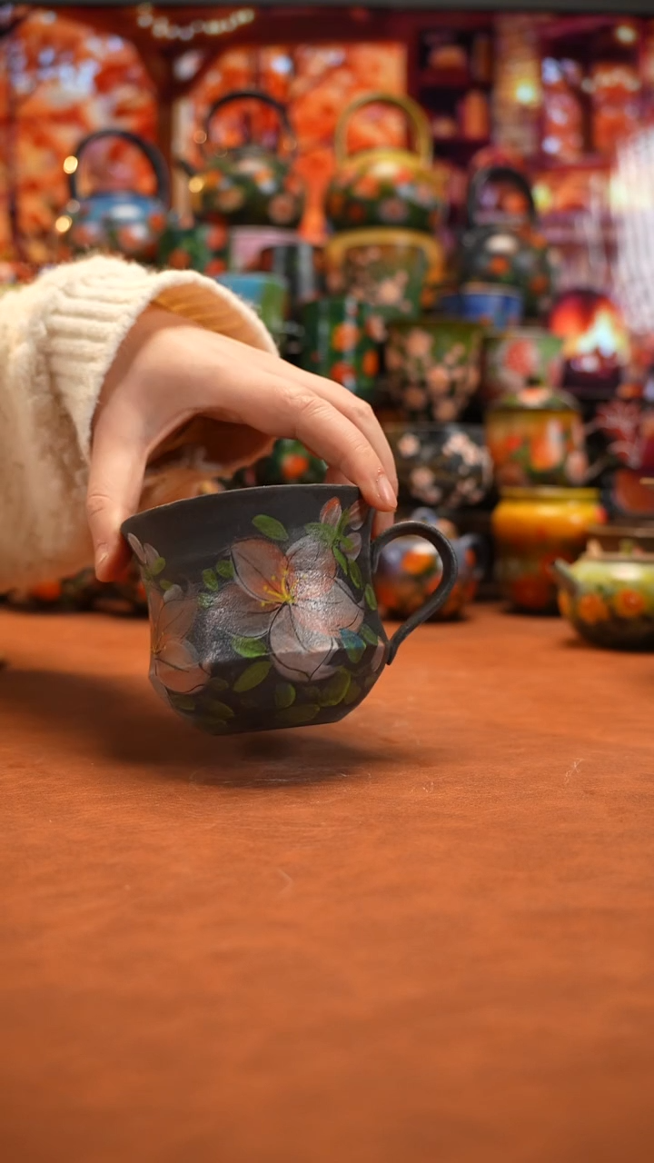 油画   釉下彩  杯子