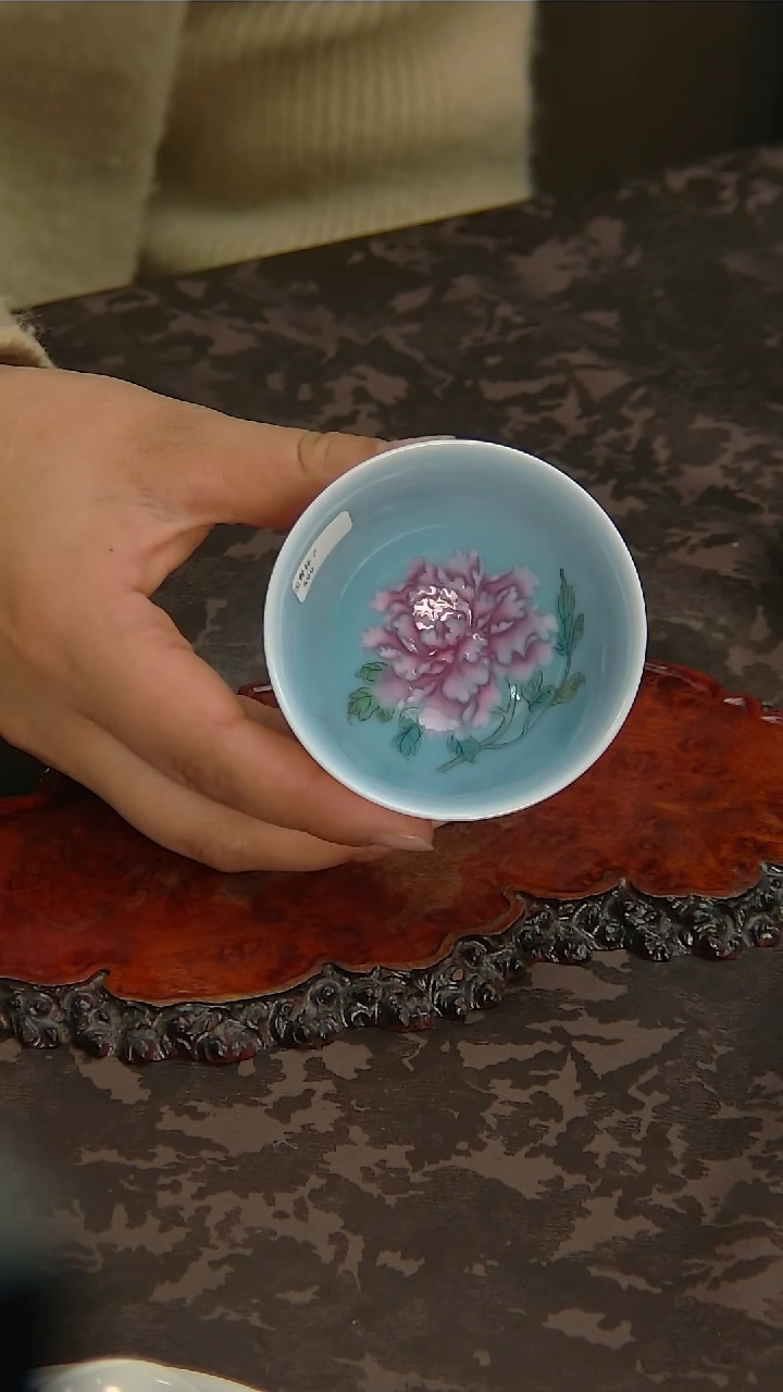 【闪购商品】高温颜色釉花卉主人杯