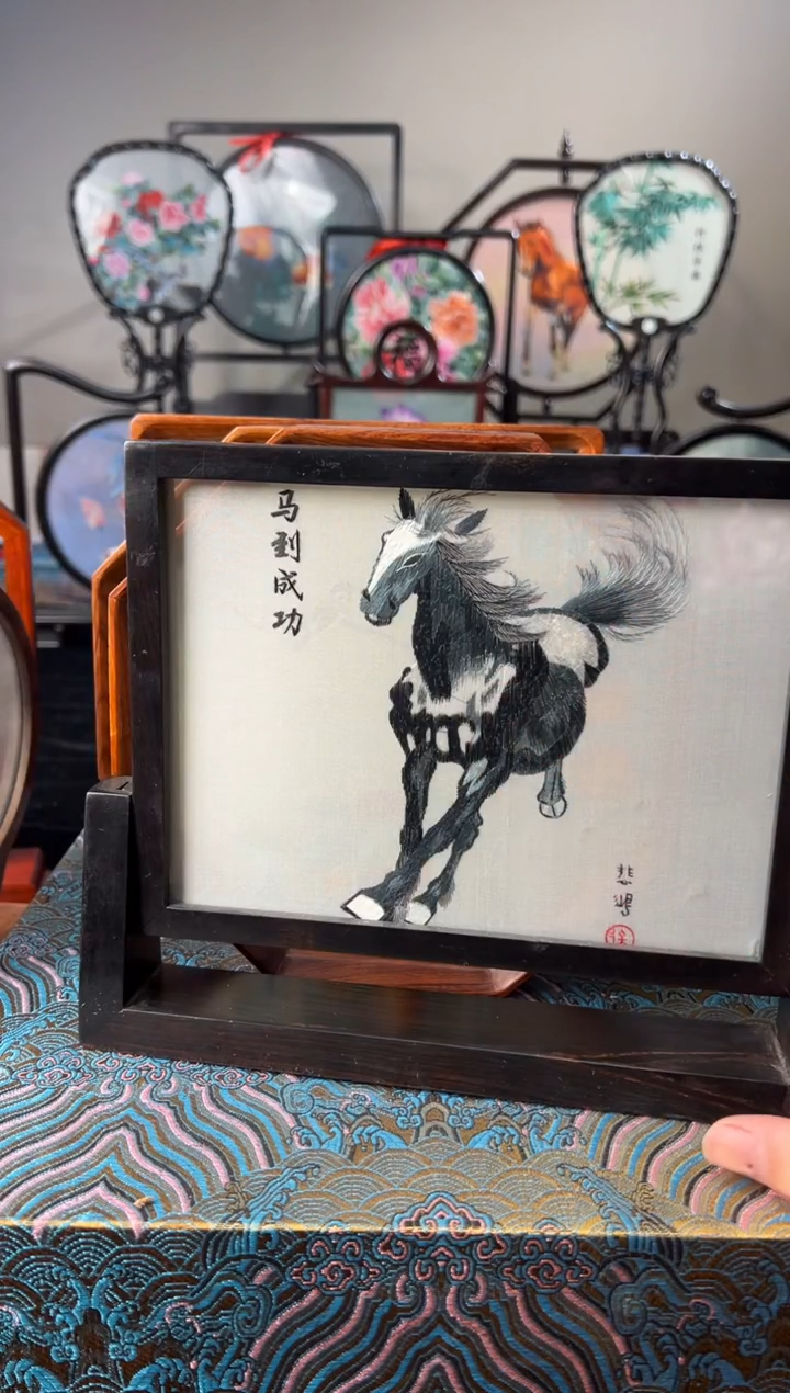 刺绣纯手工非遗苏绣双面绣摆件