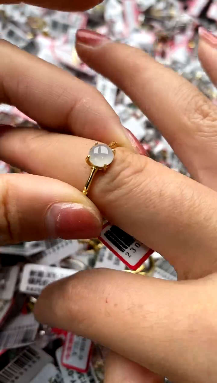 【闪购商品】翡翠戒指银S925镶嵌44444444    3