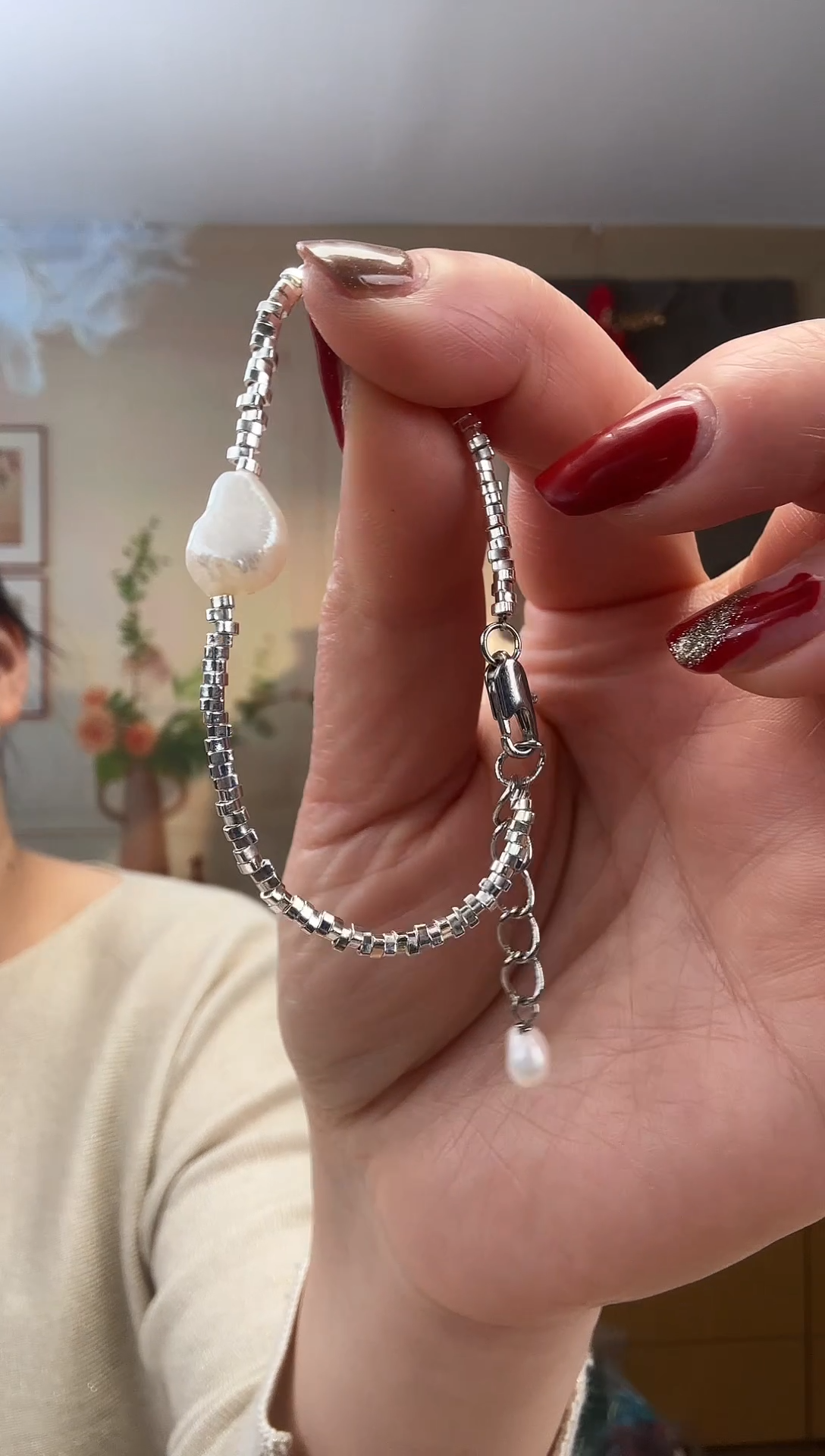 【闪购商品】淡水珍珠手绳未镶嵌卡8巴洛克珍珠手链