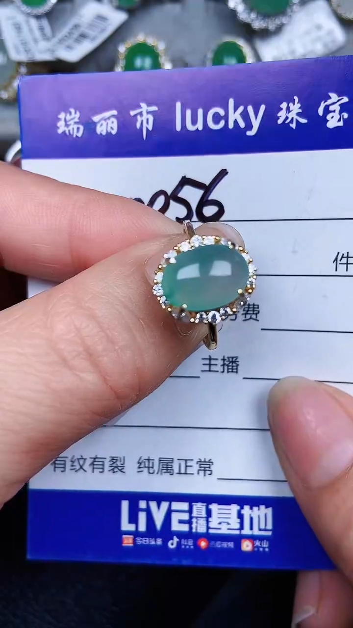 颈饰银S925镶嵌翡翠0056