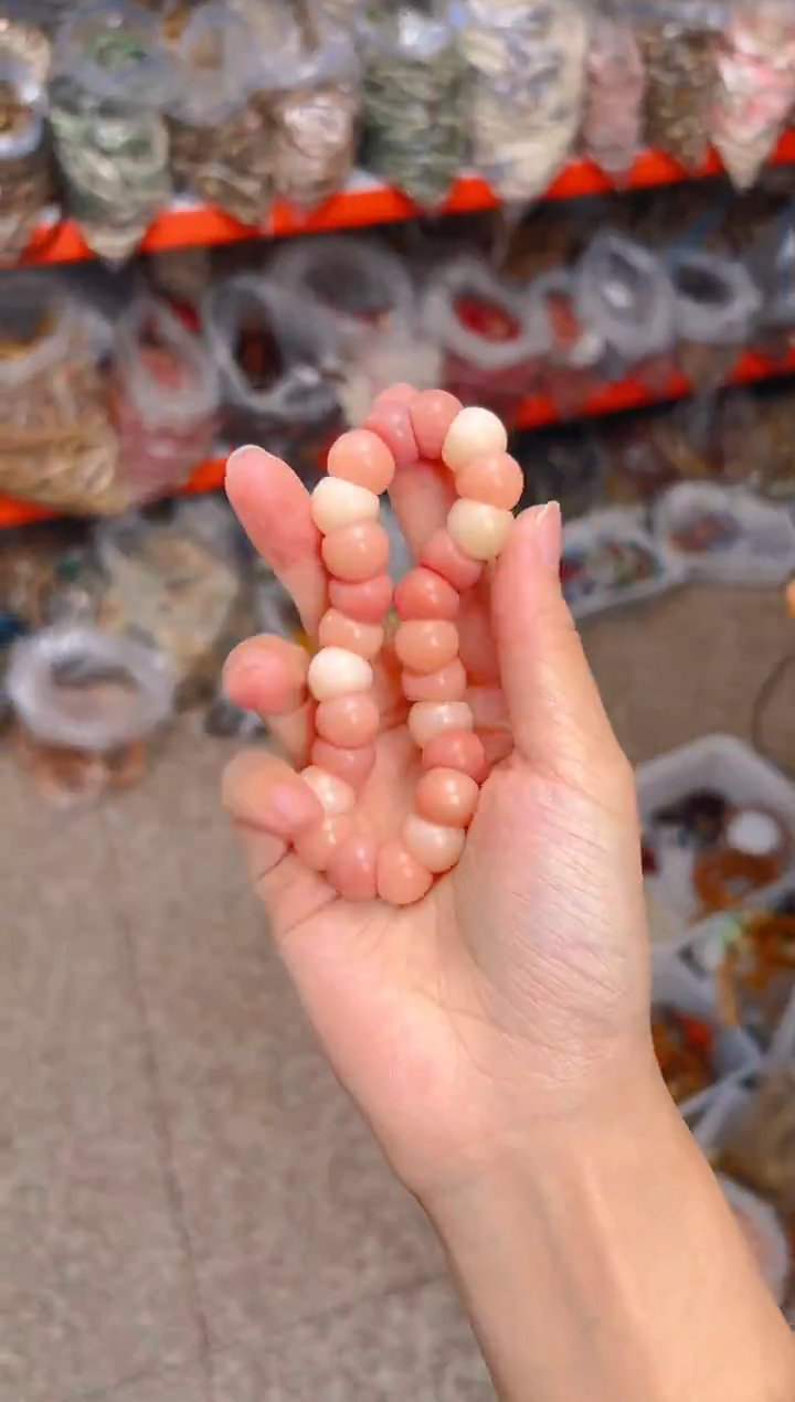 吊坠菩提根/象牙果粉色大肠