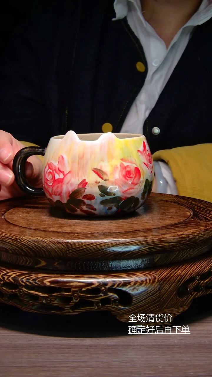 【闪购商品】杯子纯手工手绘杯子景德镇