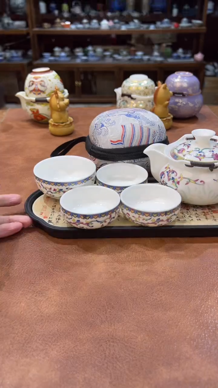 真的很便宜会开片的旅行茶具