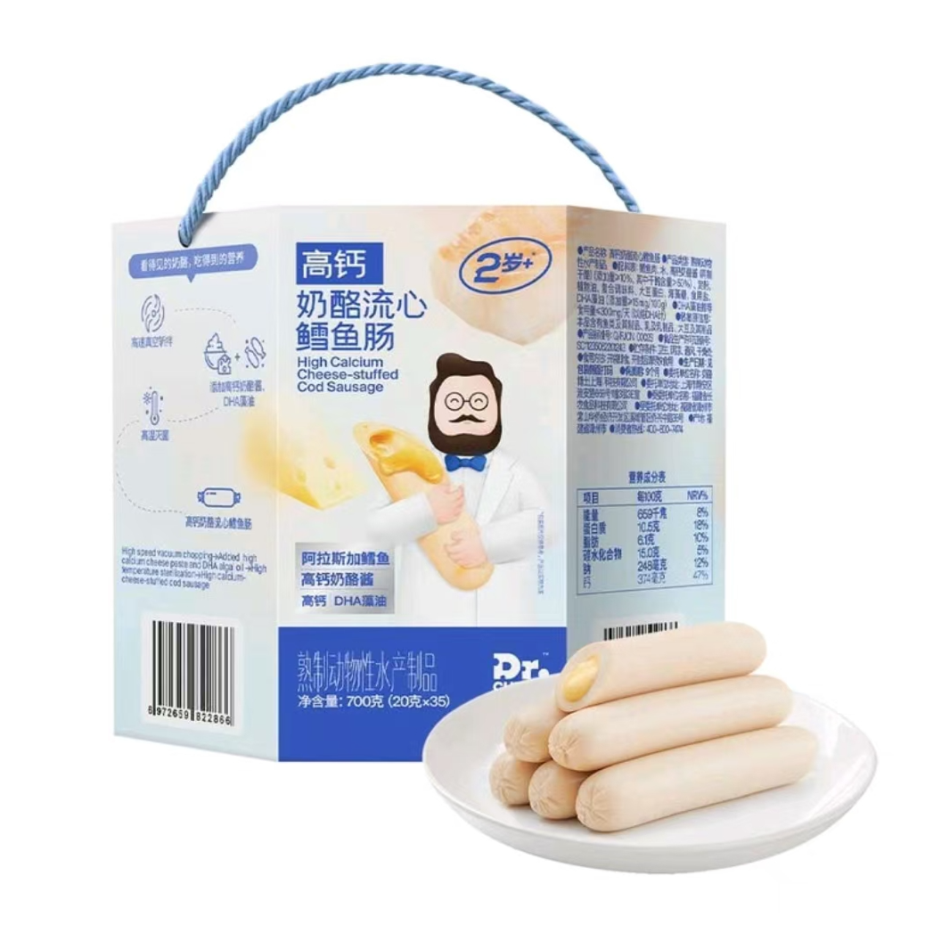【会员商店】奶酪博士 高钙奶酪流心鳕鱼肠700g