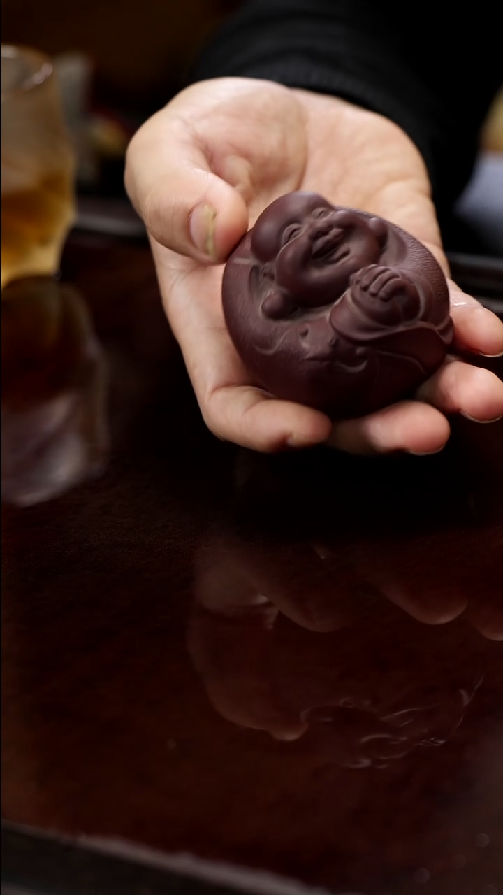紫砂茶宠紫砂弥勒佛