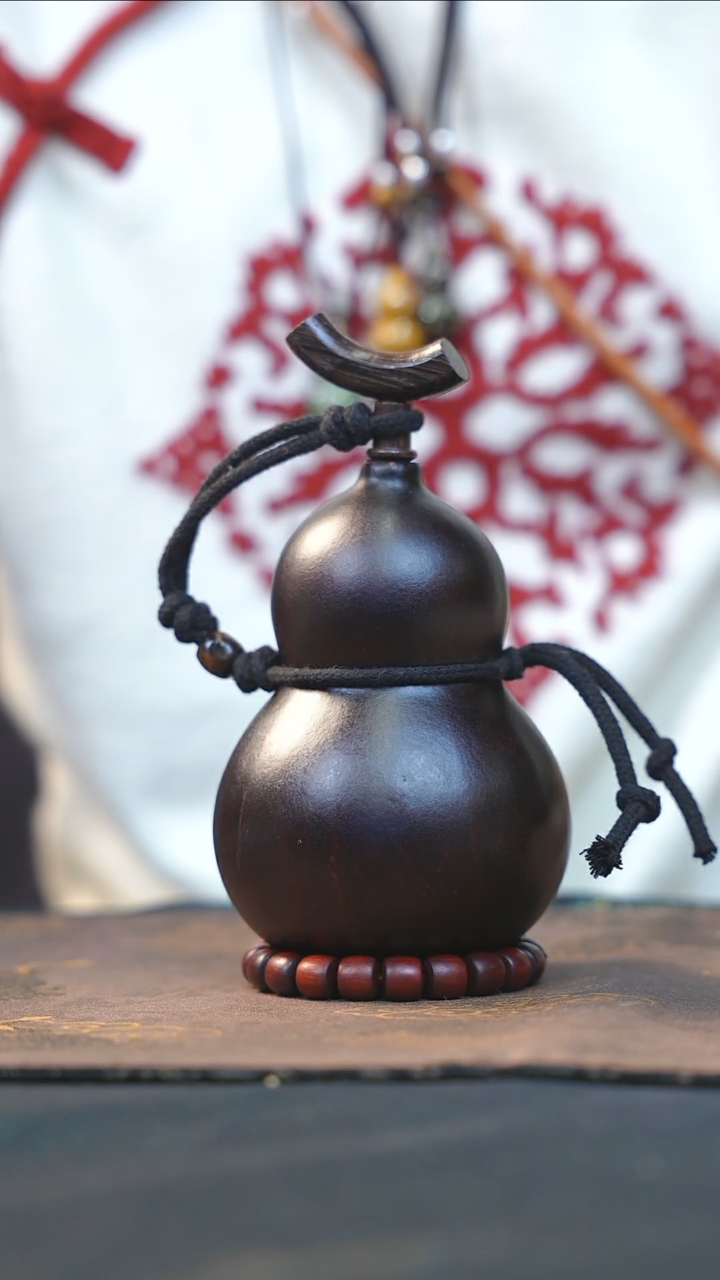 【闪购商品】RT131大漆酒葫芦不包手串及旋转底座