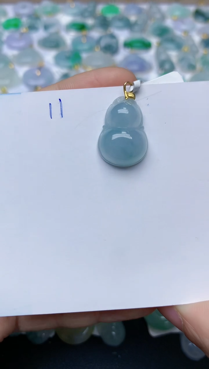 【闪购商品】翡翠颈饰18K金镶嵌天然翡翠A货