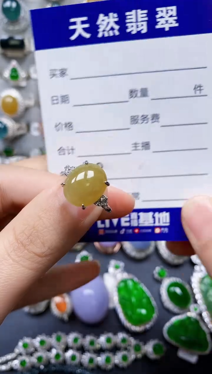 【闪购商品】翡翠戒指银S925镶嵌0359