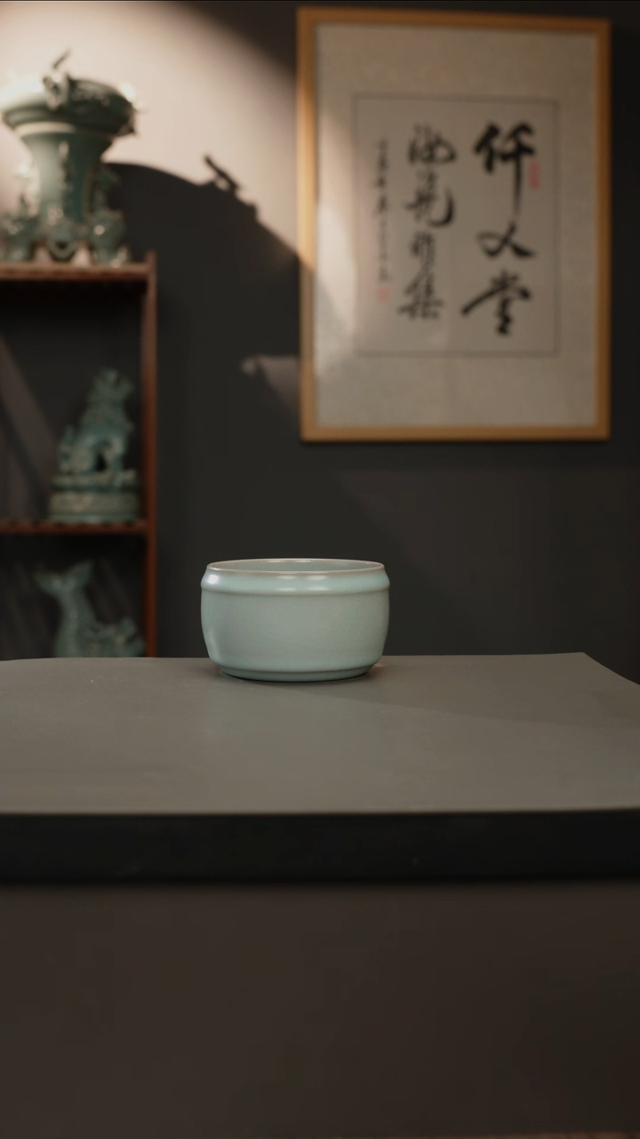 【闪购商品】杯仿古釉原矿 鼓腹杯