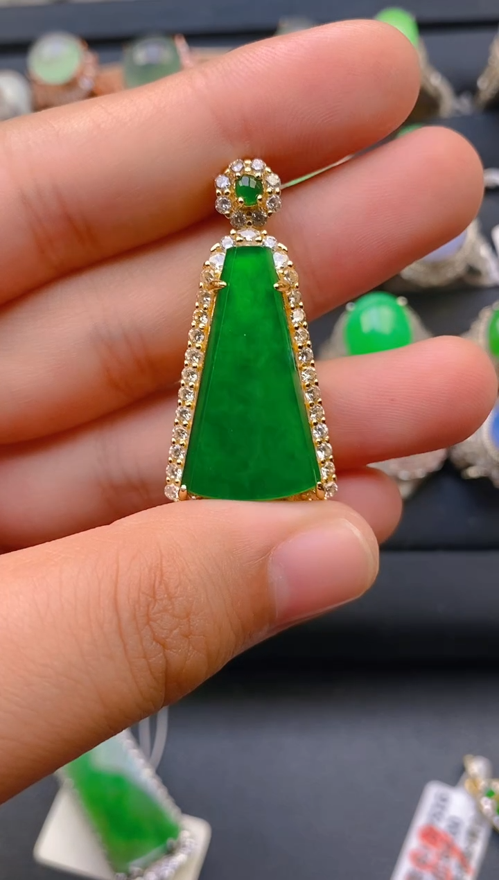 【闪购商品】翡翠戒指银S925镶嵌天然A货翡翠1