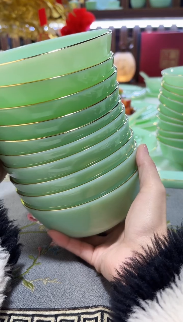 玉瓷5.5英寸饭碗10个景德镇陶瓷