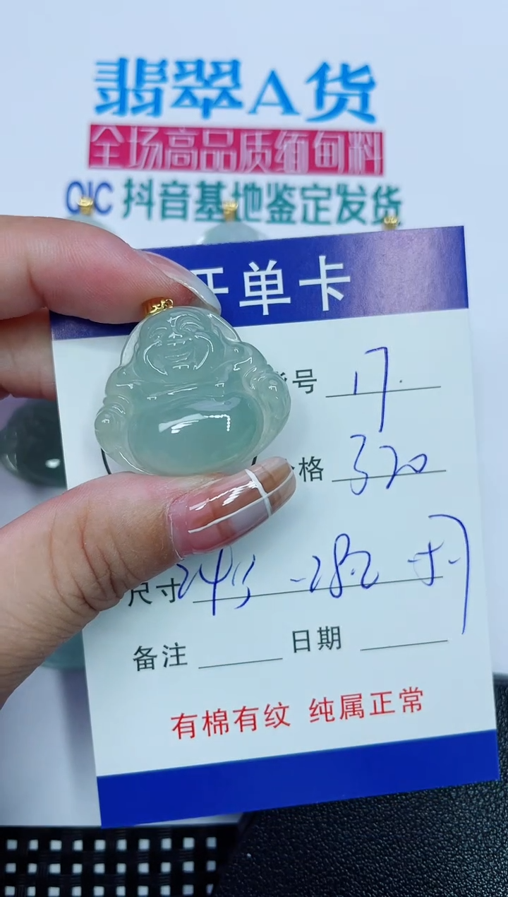 吊坠(赠链)银S925镶嵌翡翠17