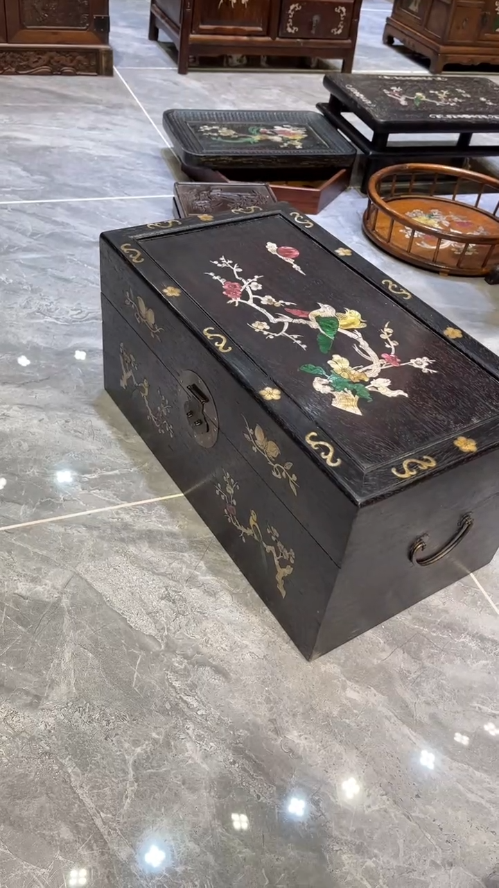 木喜鹊登梅收纳箱45