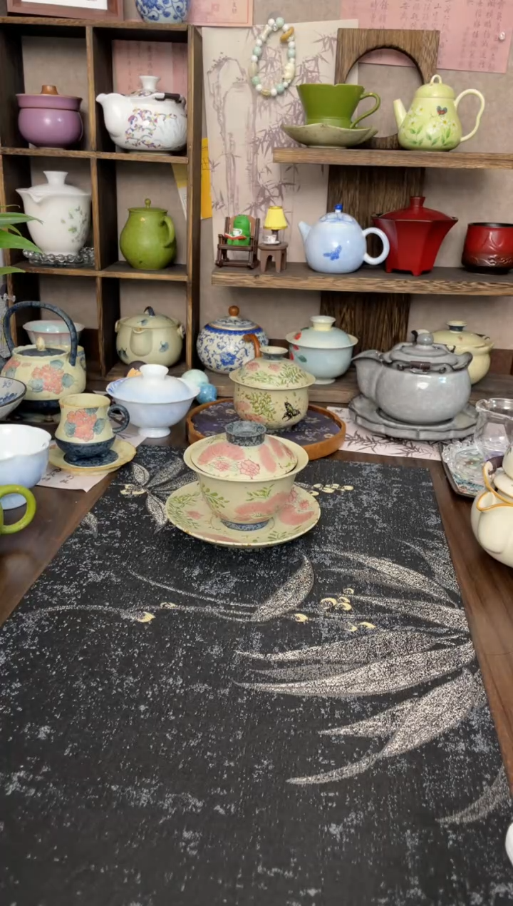 之****ᗢ合欢花三才盖碗 qqqqqqqqqq