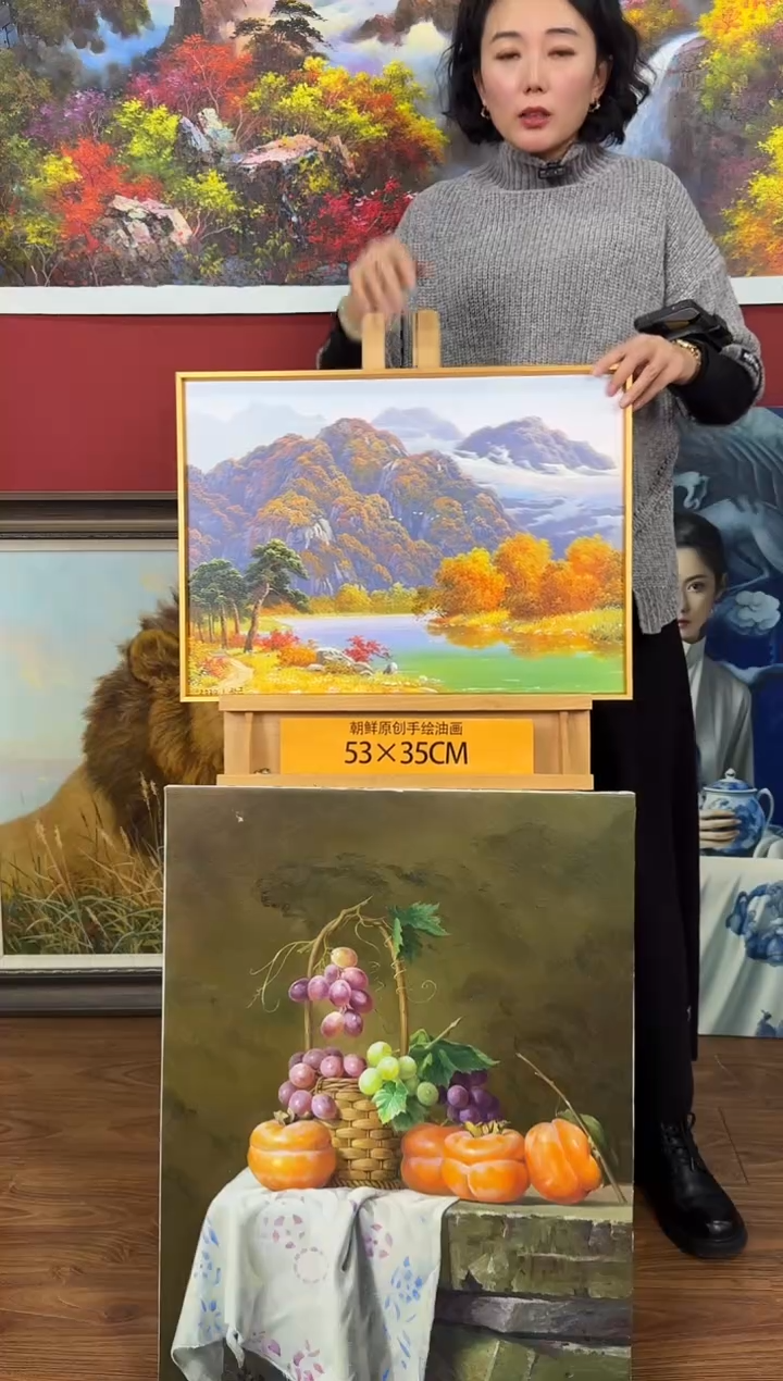 油画【23号】约53*35cm丨朝鲜原创纯手绘孤品油画丨顺丰包邮