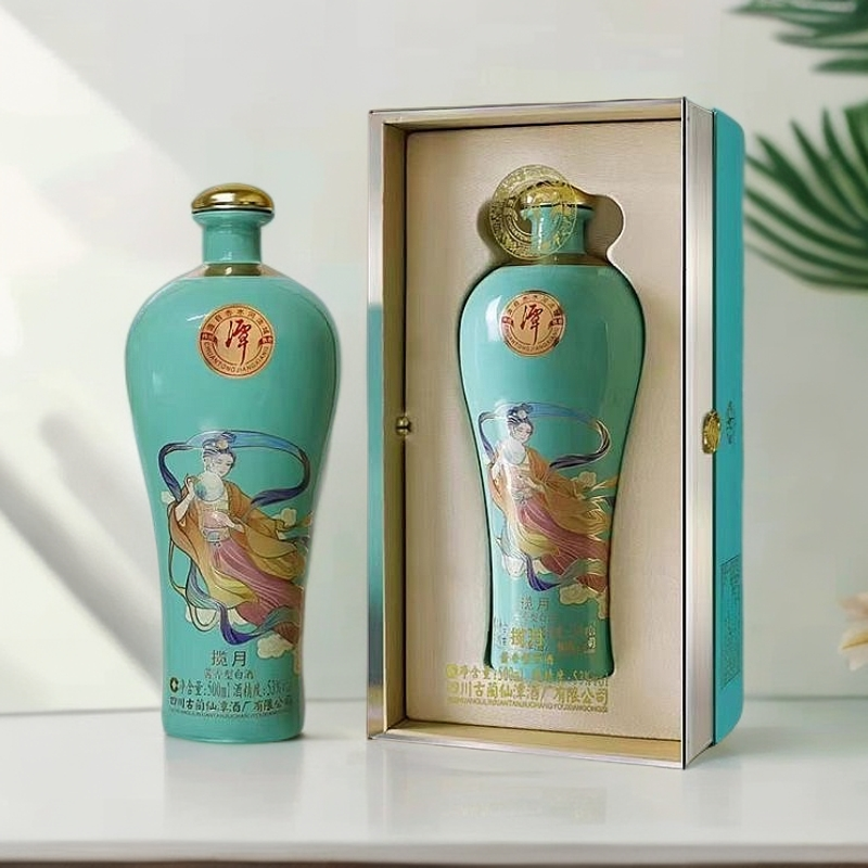 潭酒揽月 大曲坤沙传统酱香53%vol 酱香型白酒500ml 单瓶 B53%Vol