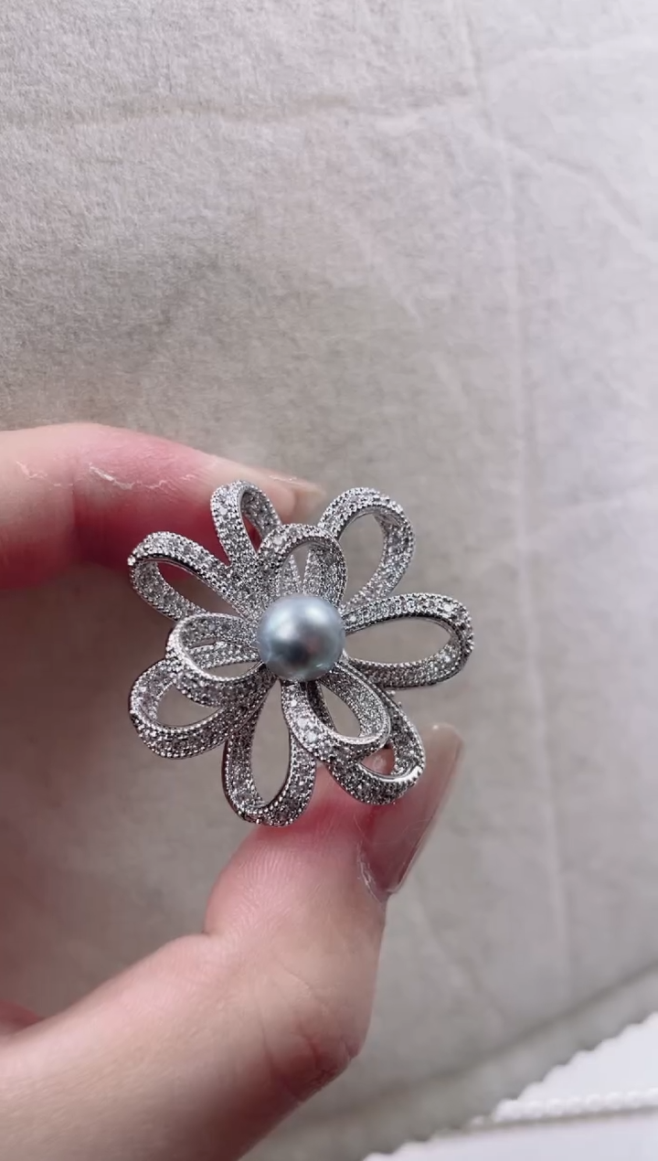 【闪购商品】海水珍珠胸针未镶嵌a608