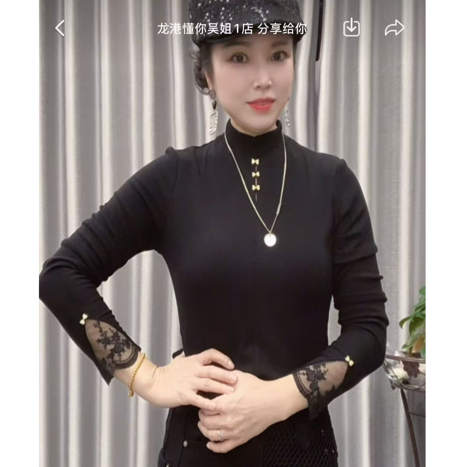 【懂你吴姐】8880新款雅琴领扣订蝴蝶结扣磨毛上衣