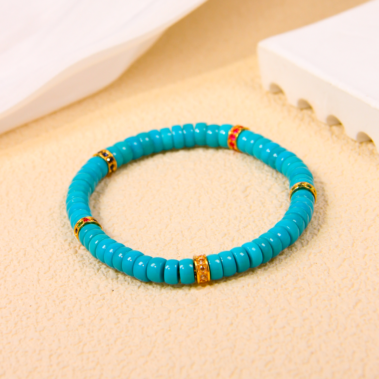 18K绿松石直切手串多样性发货一件ZX05-71湖北松