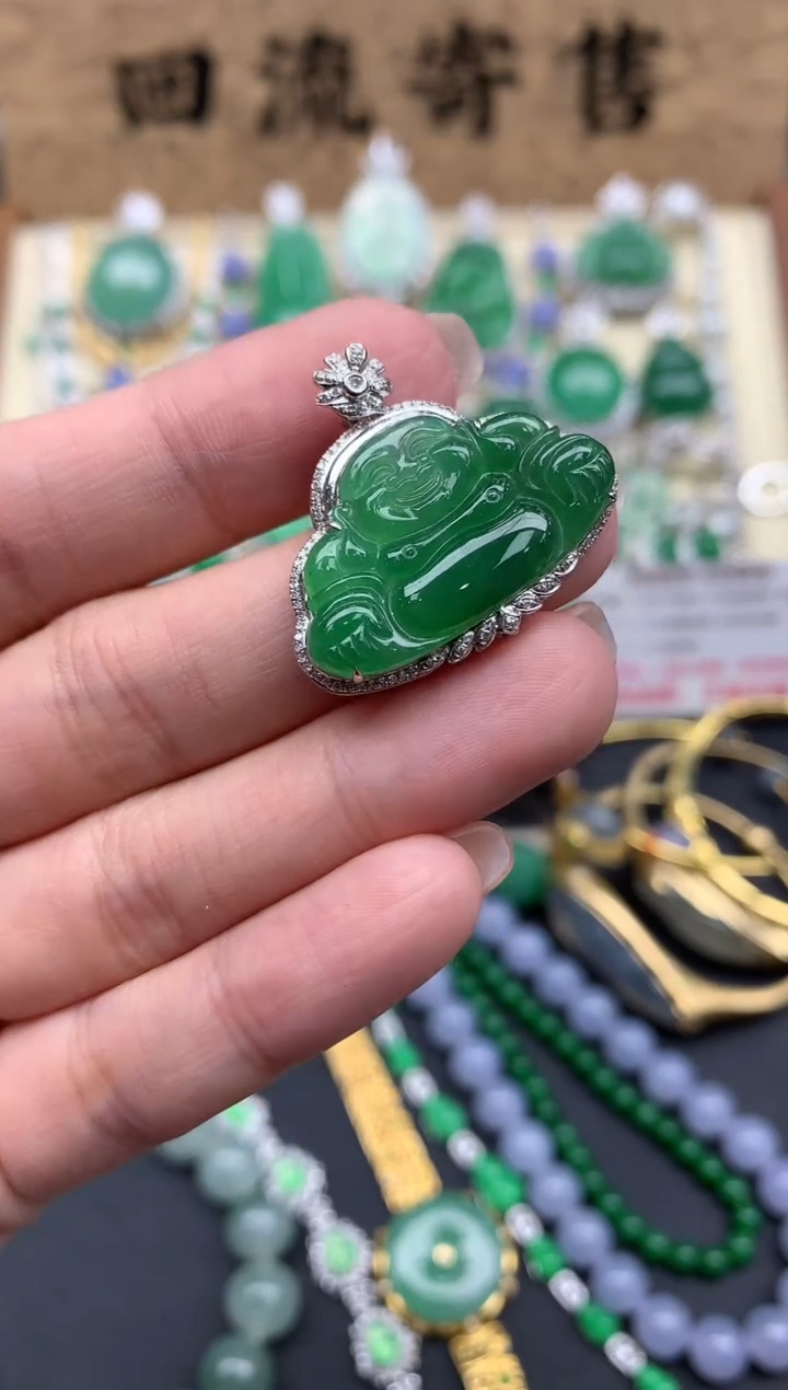 【闪购商品】翡翠颈饰18K金镶嵌479-中国好珍宝