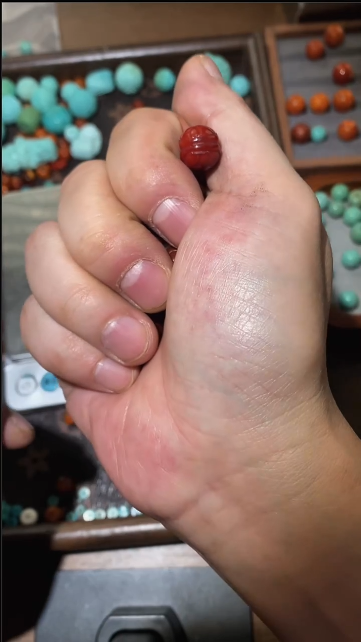 未镶嵌龟背玛瑙/玉髓007单珠