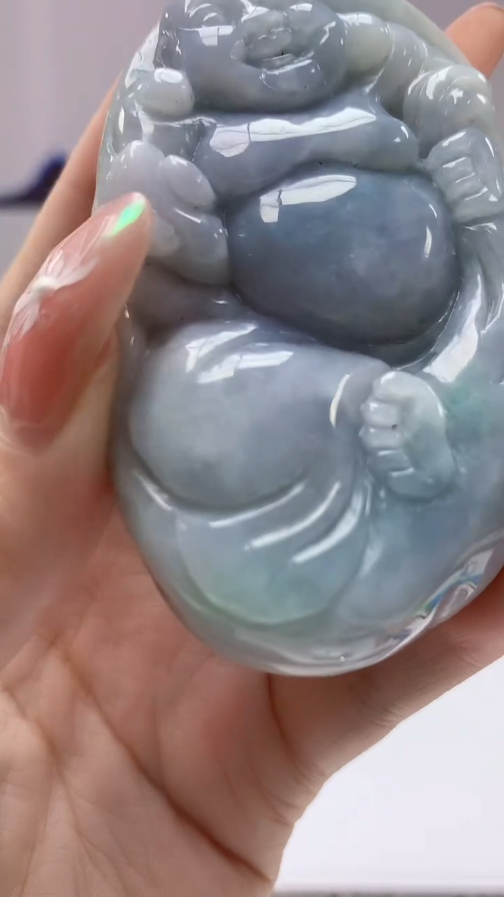 【闪购商品】定制翡翠未镶嵌4852DD-毛货挂件佛19