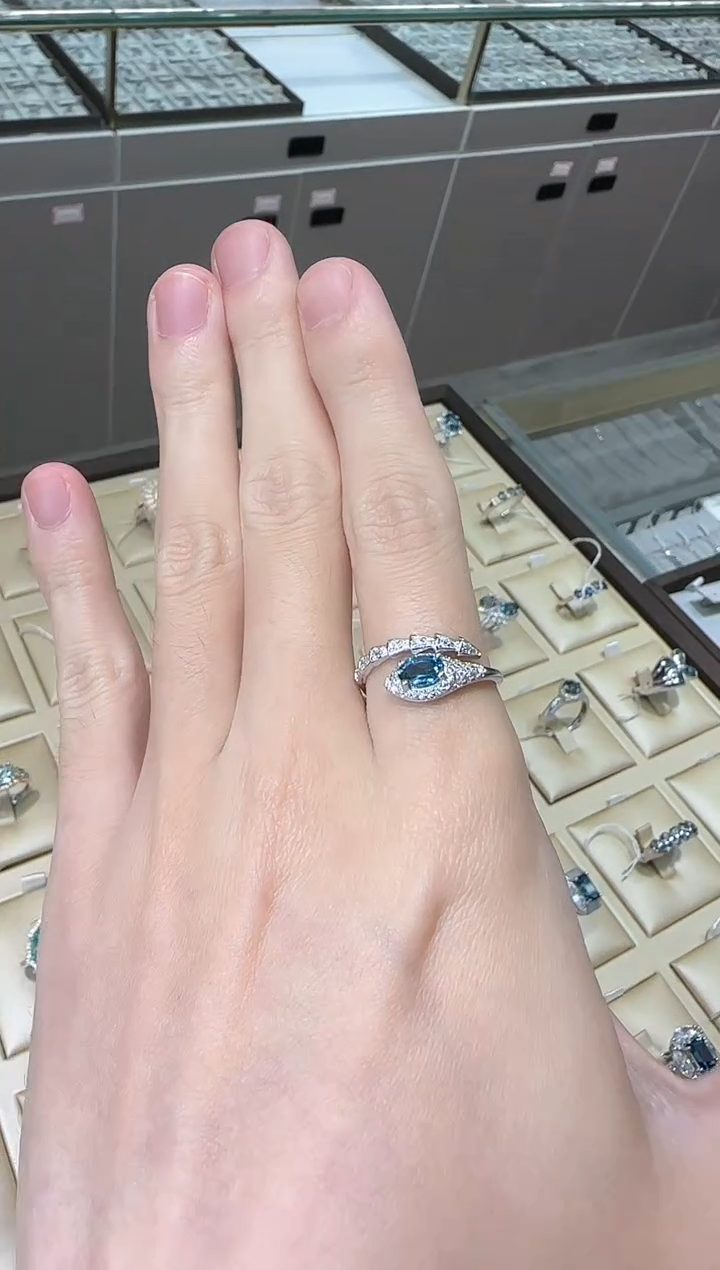 【闪购商品】托帕石戒指银S925镶嵌设计款