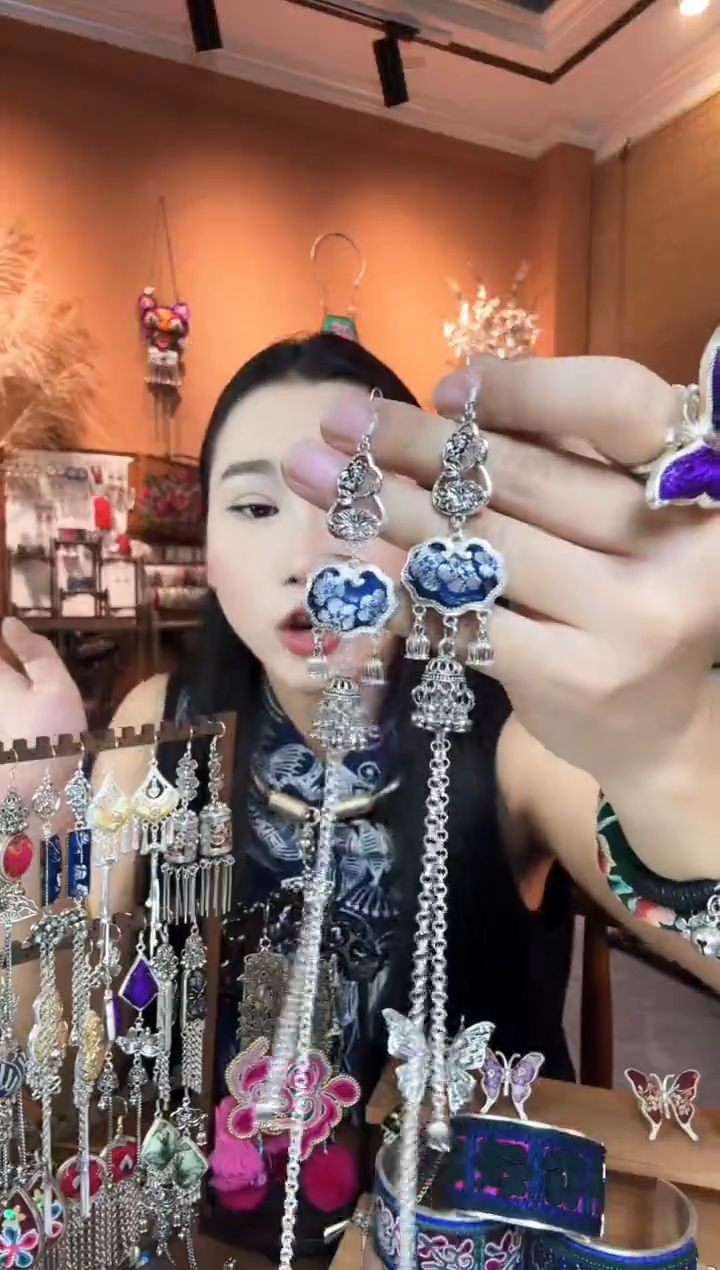 刺绣纯手工民族风耳环